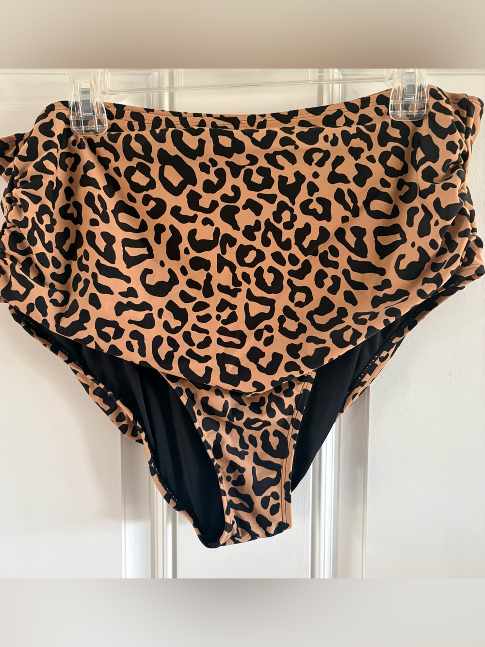 Coral Reef Swim Leopard Print High Waist Bikini Bottoms XXL